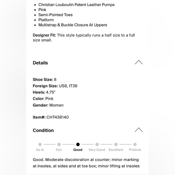 Christian Louboutin Pink Heels. Size 38 (fits like 7.5) - Picture 13 of 13